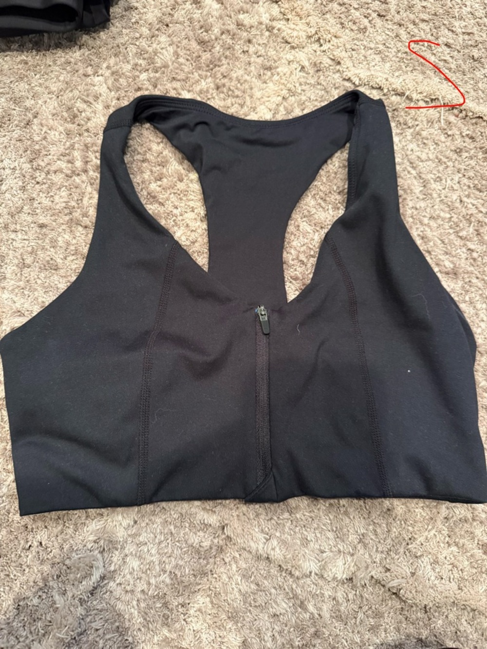 Black Front-Zip Racerback Sports Bra - activewear